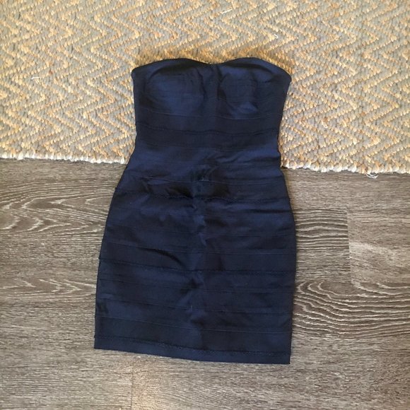 Ark & Co. | Dark Blue Strapless Dress (S) - Picture 1 of 5